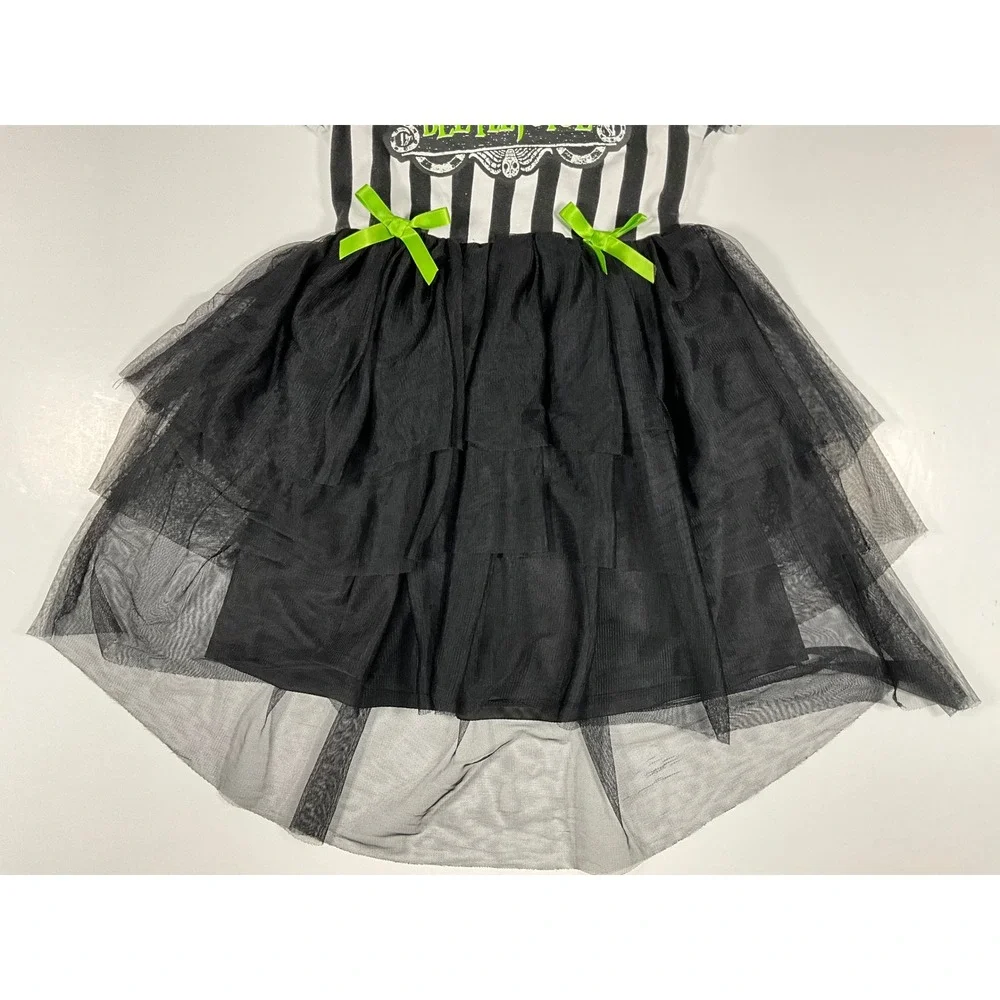 Warner Bros. Licensed Beetlejuice Girls Tutu Dress Size Medium (8) Halloween